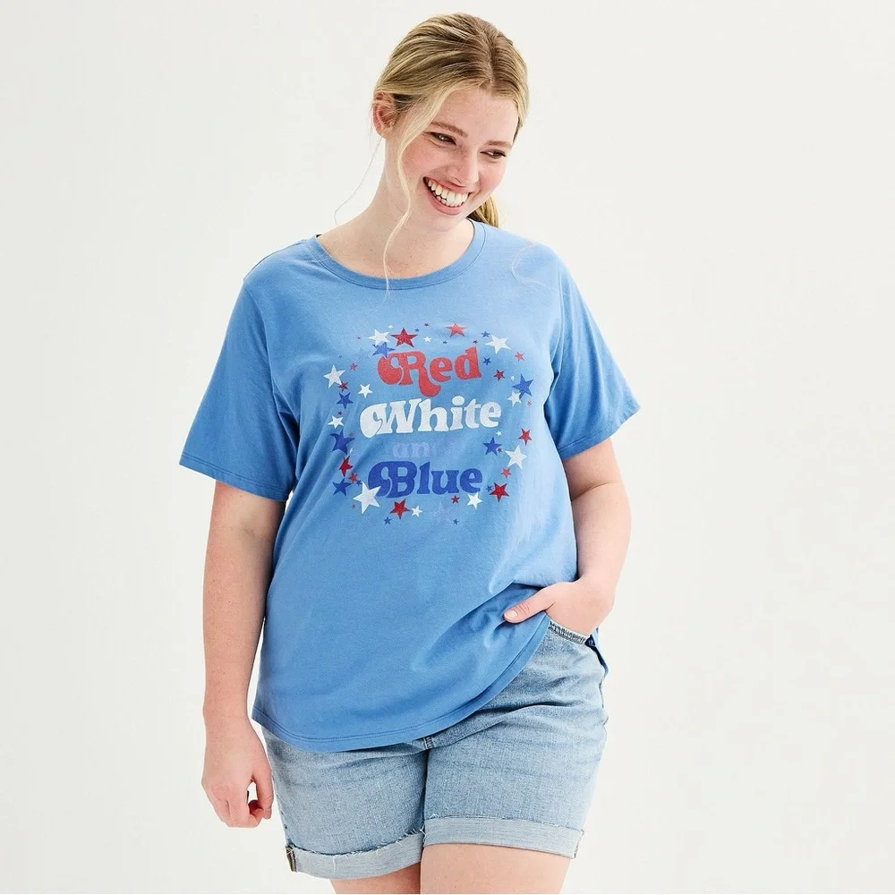 Red, White & Blue Fourth of July Tee Shirt by Sonoma - Picture 3 of 7